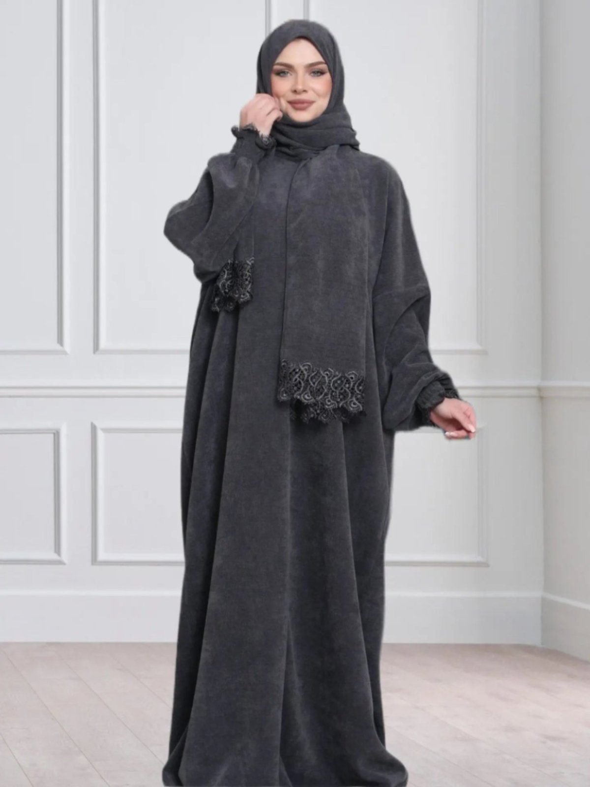 Luxury Striped Wool Prayer Set - Abaya - Modest Essence