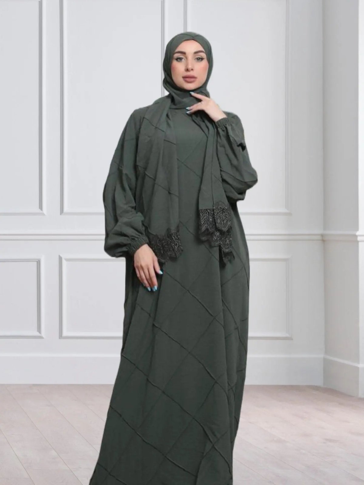 Luxury Textured Prayer Set - Abaya - Modest Essence