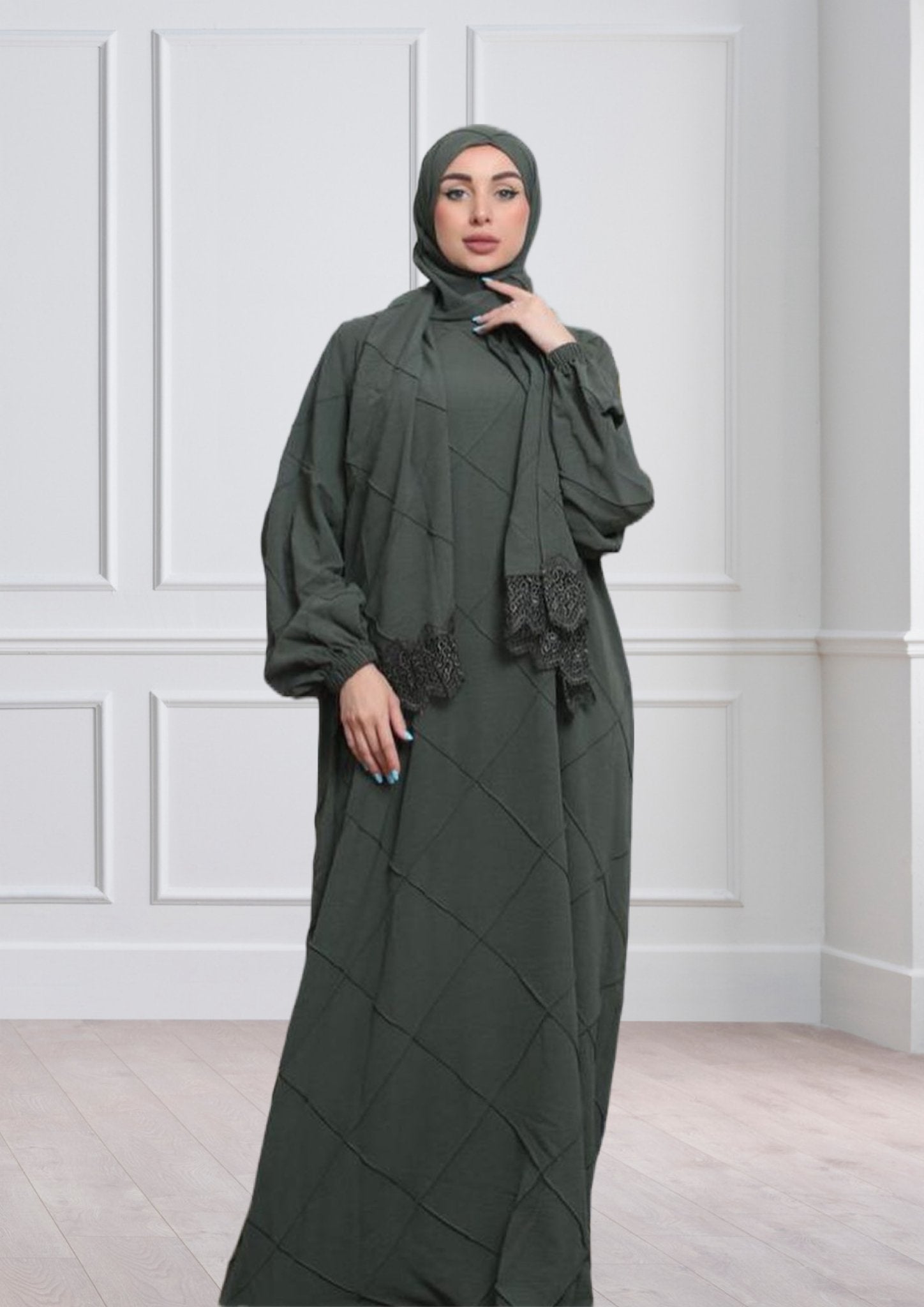 Luxury Textured Prayer Set - Abaya - Modest Essence