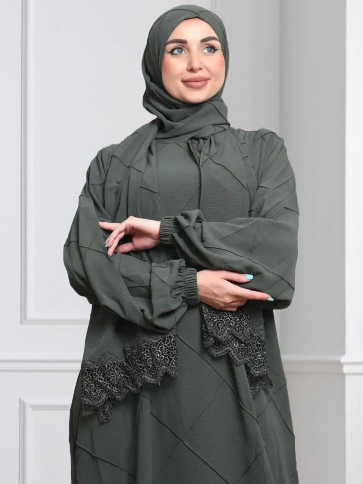 Luxury Textured Prayer Set - Abaya - Modest Essence