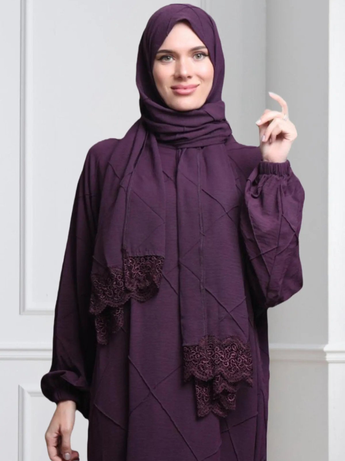 Luxury Textured Prayer Set - Abaya - Modest Essence