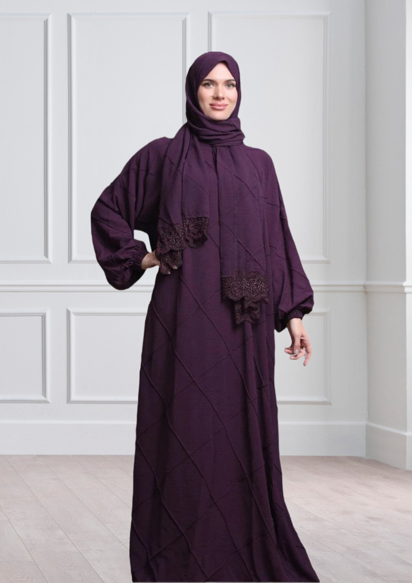 Luxury Textured Prayer Set - Abaya - Modest Essence