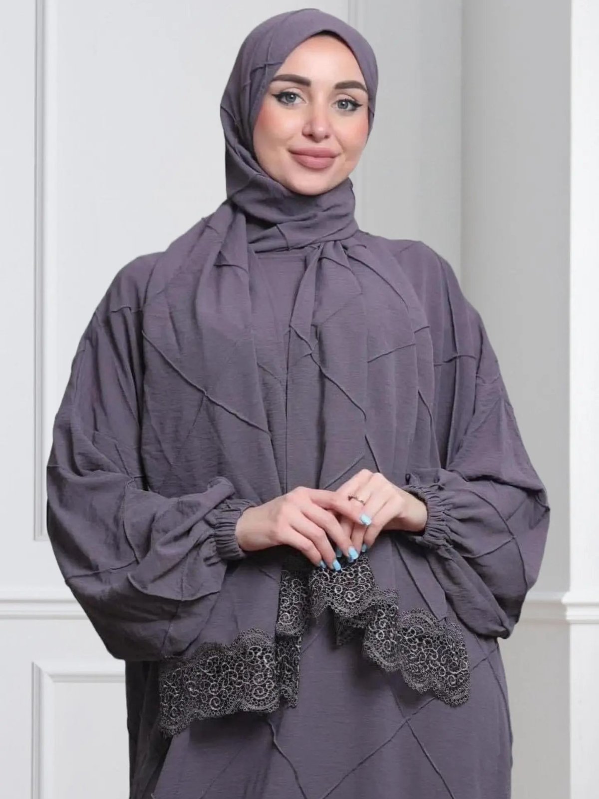 Luxury Textured Prayer Set - Abaya - Modest Essence