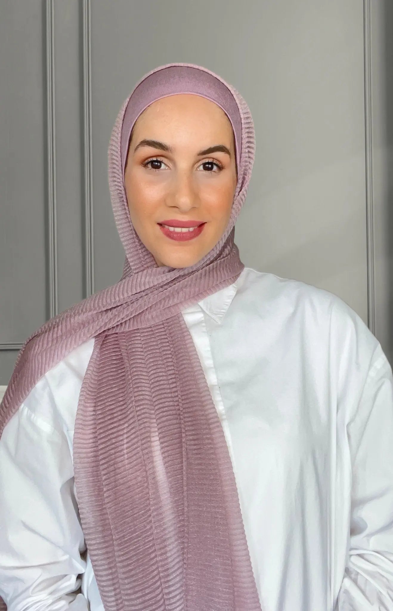 Matching Hijab Set - Crinkle Cashmere Plum