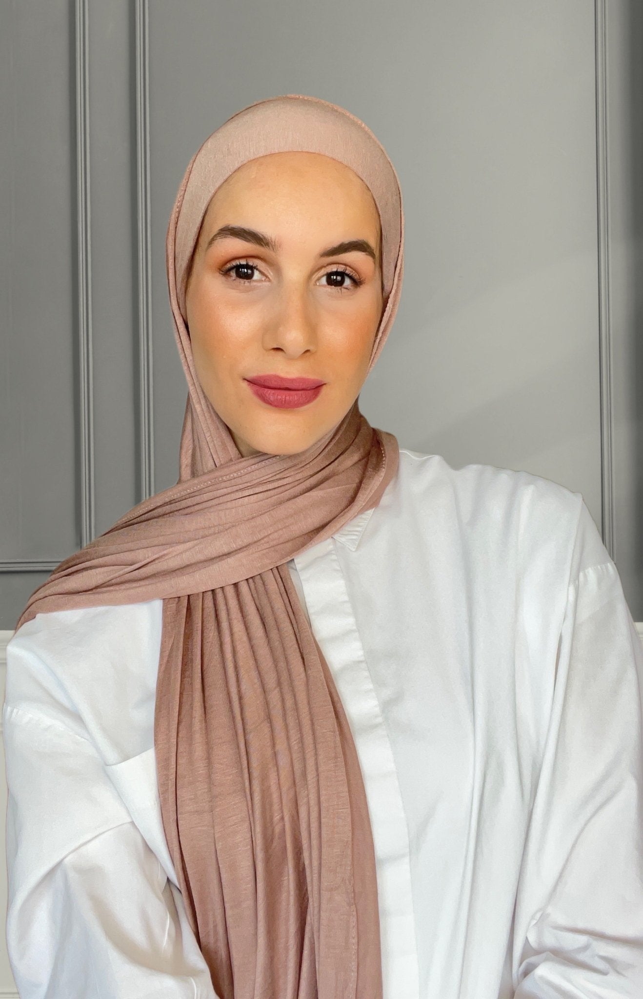 Matching Jersey Hijab Set - Latte - Modesty Box