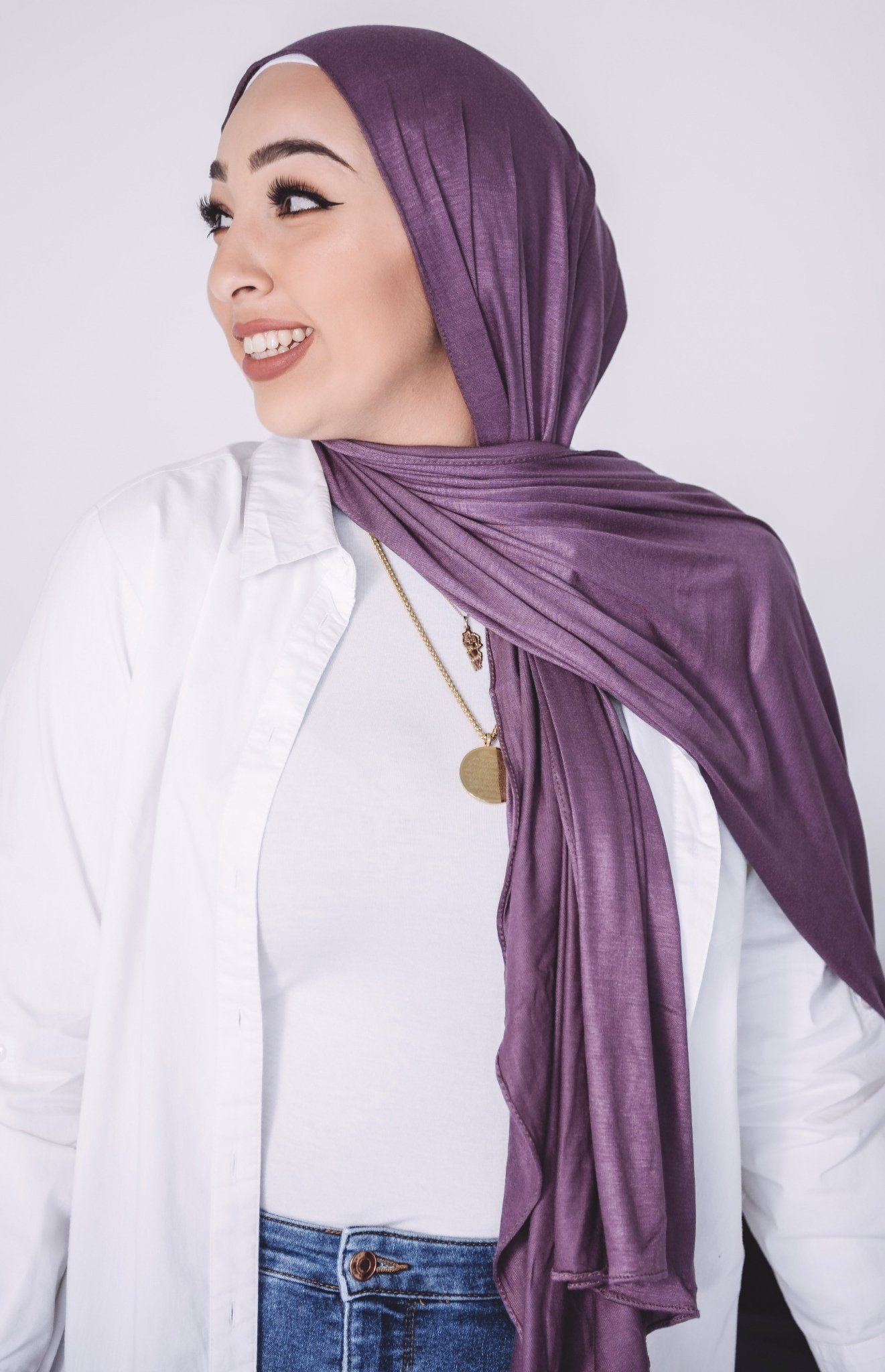 Mauve Basic Jersey Hijab - Modesty Box