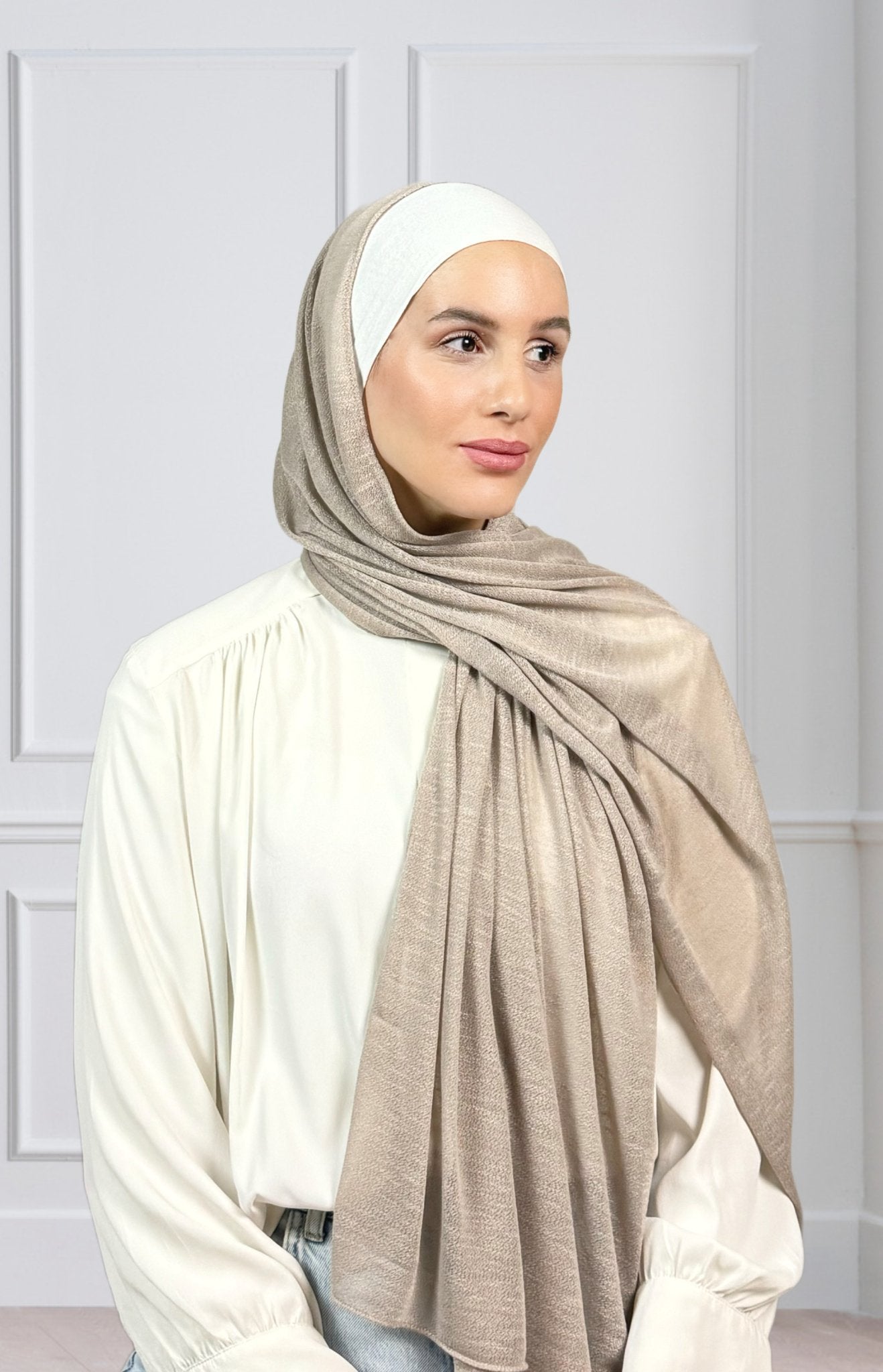 Mushroom Textured Cotton Hijab - Modest Essence