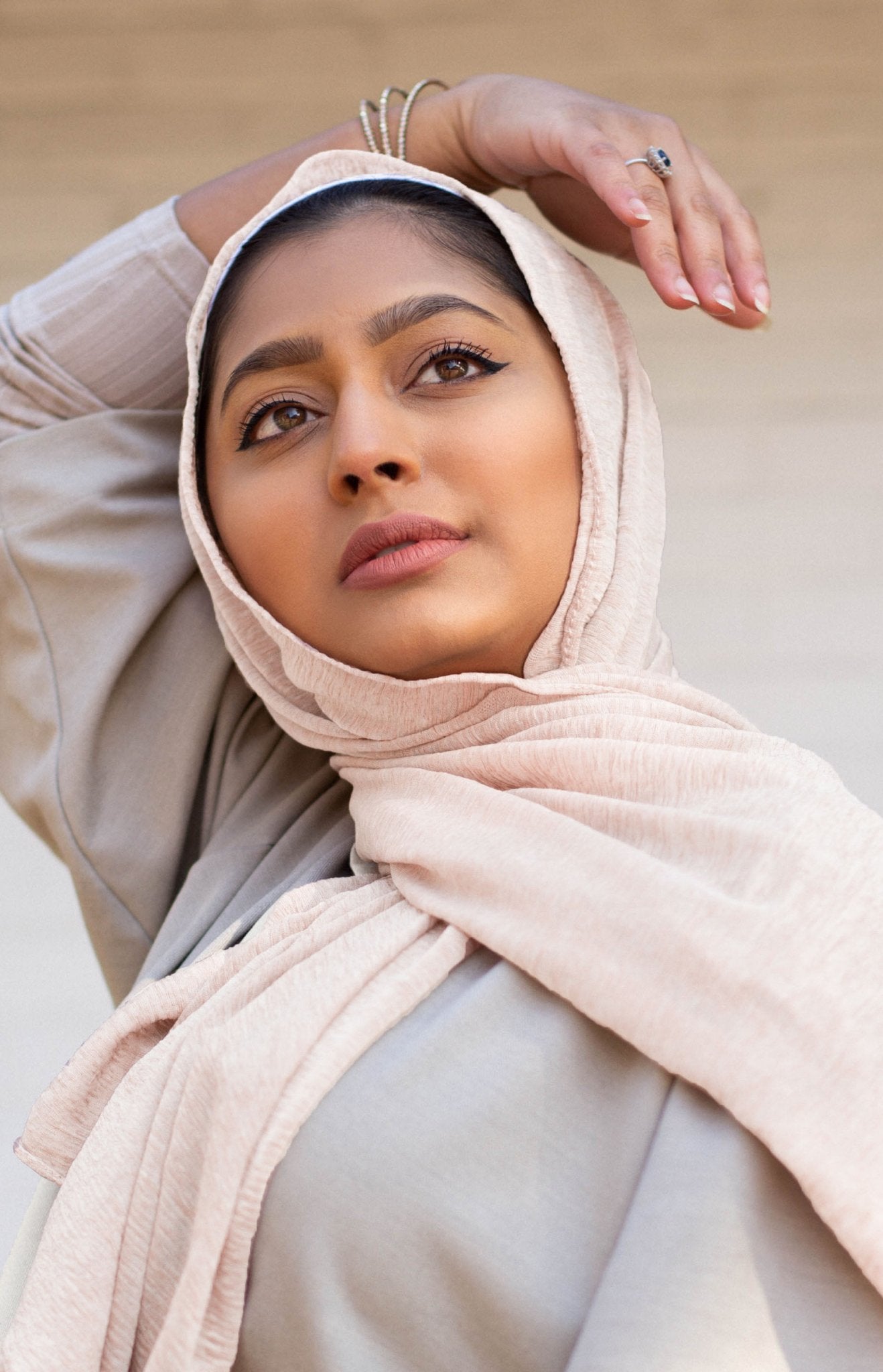 Peach Royal Cashmere Hijab - Modesty Box