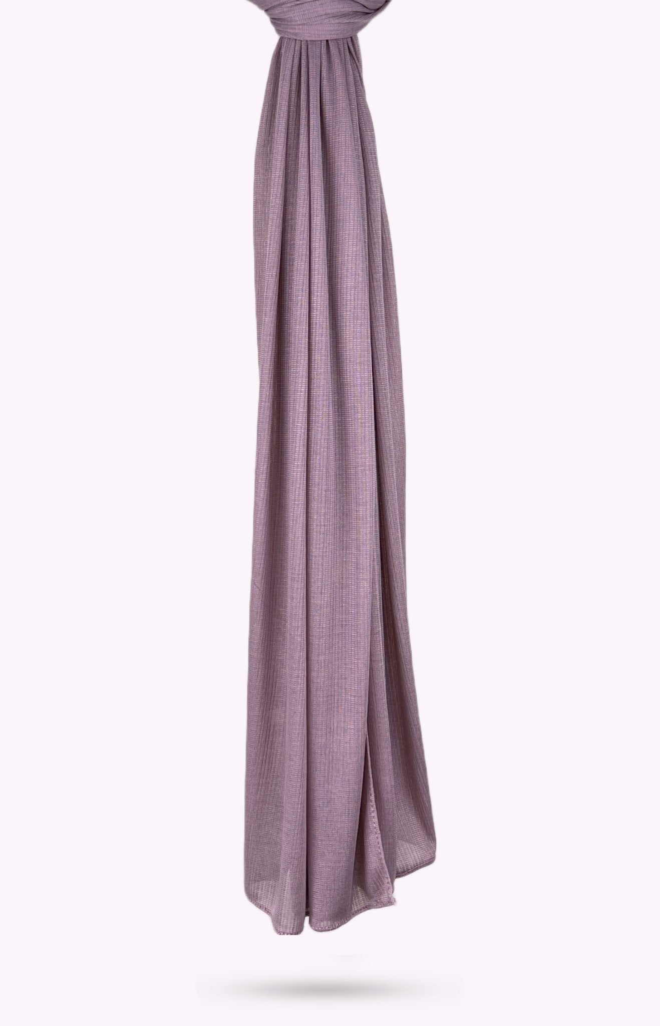 Purple Fine Striped Jersey Hijab - Modesty Box
