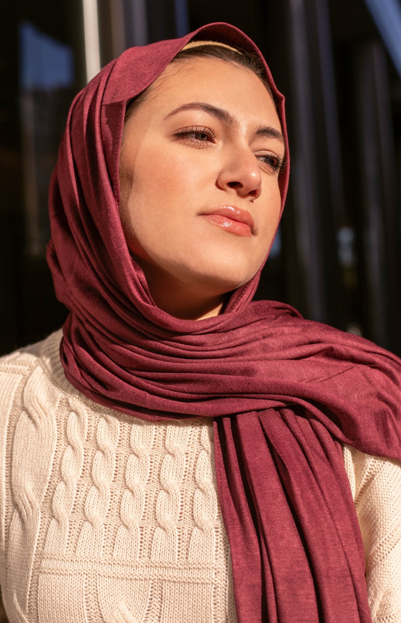 Red Plum Basic Jersey Hijab - Modesty Box