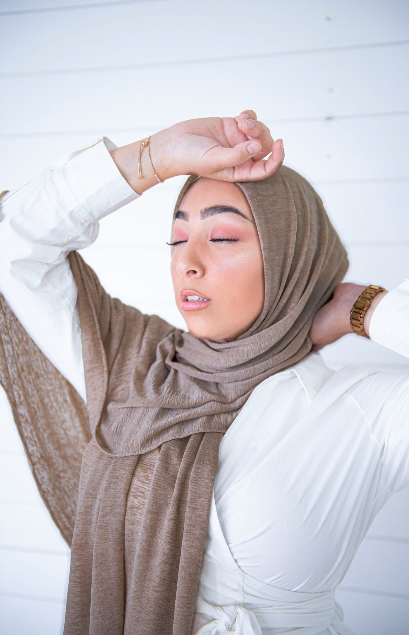 Taupe Royal Cashmere Hijab - Modesty Box